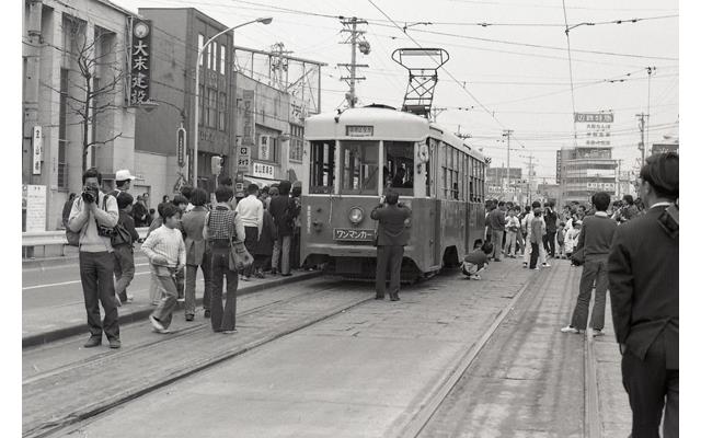 昭和49年3月31日、サヨナラ運転当日の金山橋