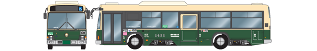 昭和44年まで使用されていた市電（ツーマンカー）デザイン