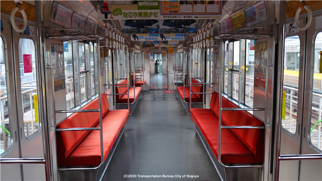 バーチャル背景見本(5000形車両車内)