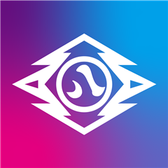 色見本。紫色・水色・ピンクのグラデーション。